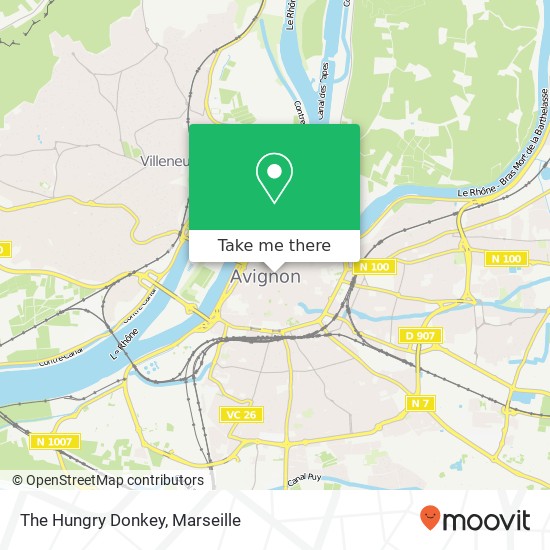 Mapa The Hungry Donkey, 7 Place Cloître Saint-Pierre 84000 Avignon