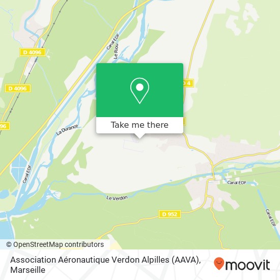 Mapa Association Aéronautique Verdon Alpilles (AAVA)