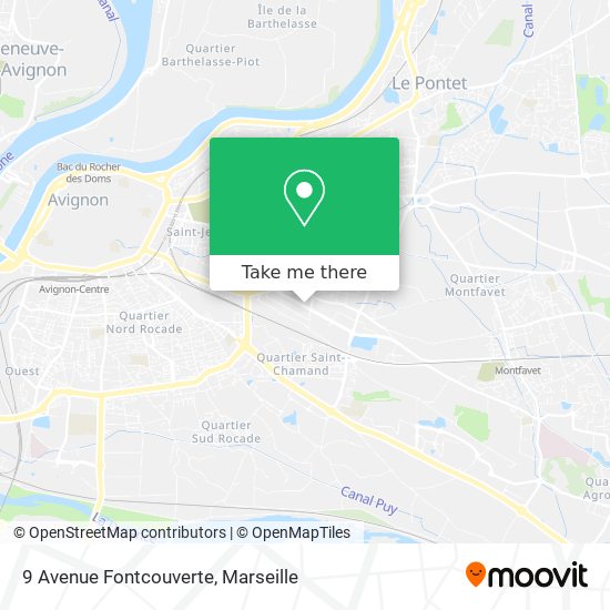 Mapa 9 Avenue Fontcouverte