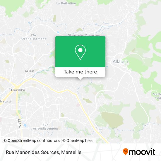 Mapa Rue Manon des Sources