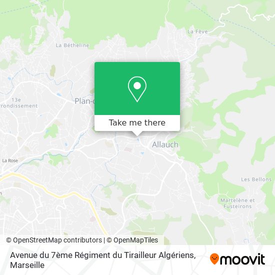 Avenue du 7ème Régiment du Tirailleur Algériens map