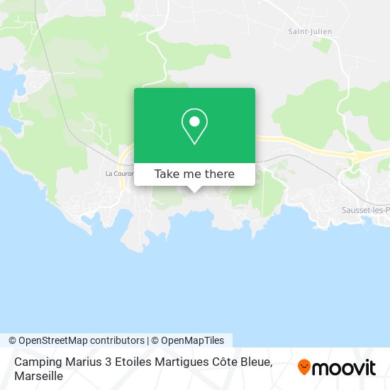 Camping Marius 3 Etoiles Martigues Côte Bleue map