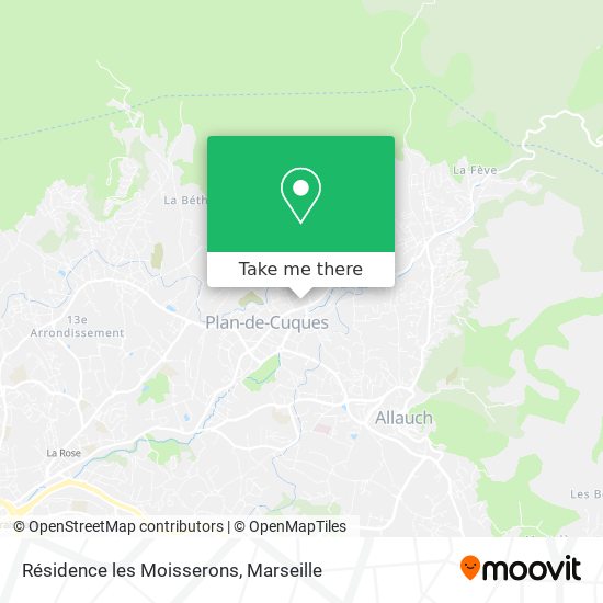 Résidence les Moisserons map