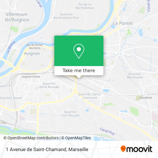 Mapa 1 Avenue de Saint-Chamand