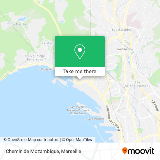 Mapa Chemin de Mozambique