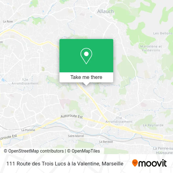 111 Route des Trois Lucs à la Valentine map
