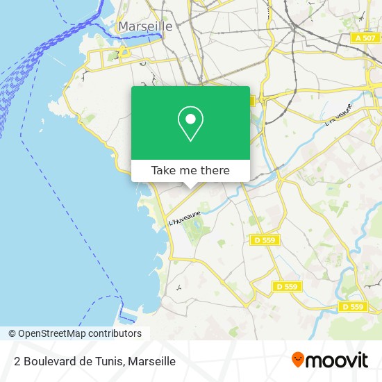 Mapa 2 Boulevard de Tunis