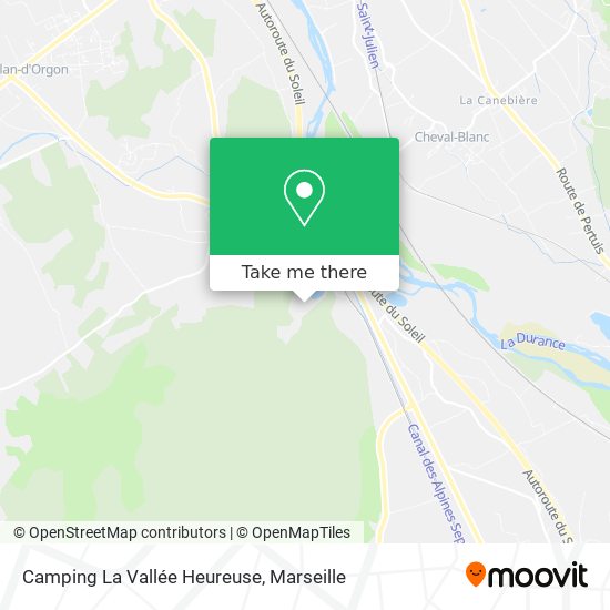 Camping La Vallée Heureuse map