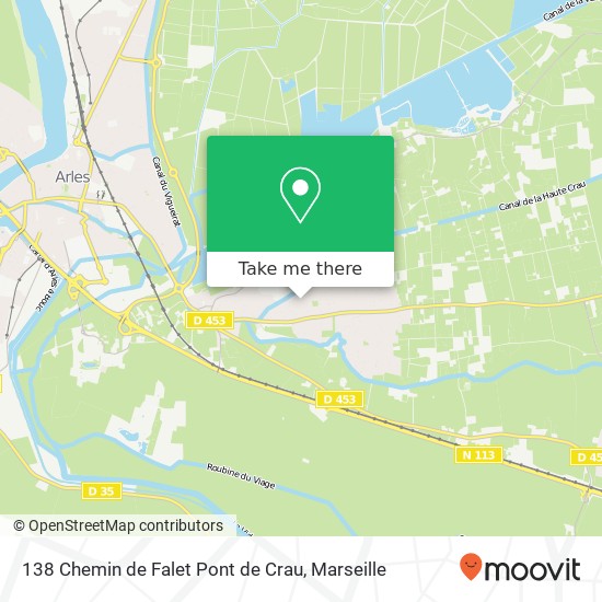 Mapa 138 Chemin de Falet Pont de Crau