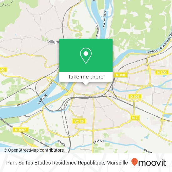 Park Suites Etudes Residence Republique map