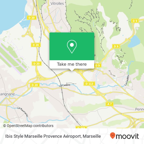 Mapa Ibis Style Marseille Provence Aéroport