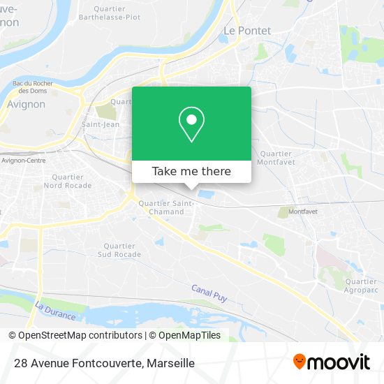 Mapa 28 Avenue Fontcouverte