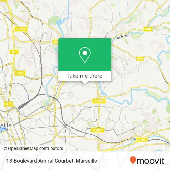 Mapa 18 Boulevard Amiral Courbet