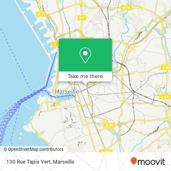 Mapa 130 Rue Tapis Vert