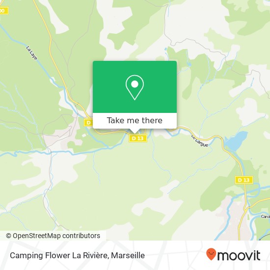 Camping Flower La Rivière map