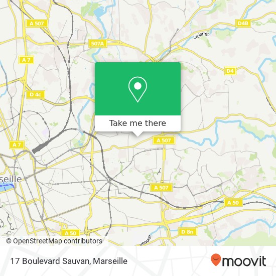 Mapa 17 Boulevard Sauvan