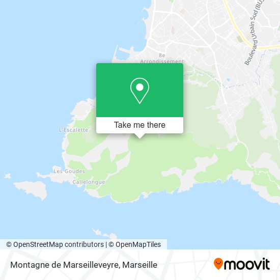 Mapa Montagne de Marseilleveyre