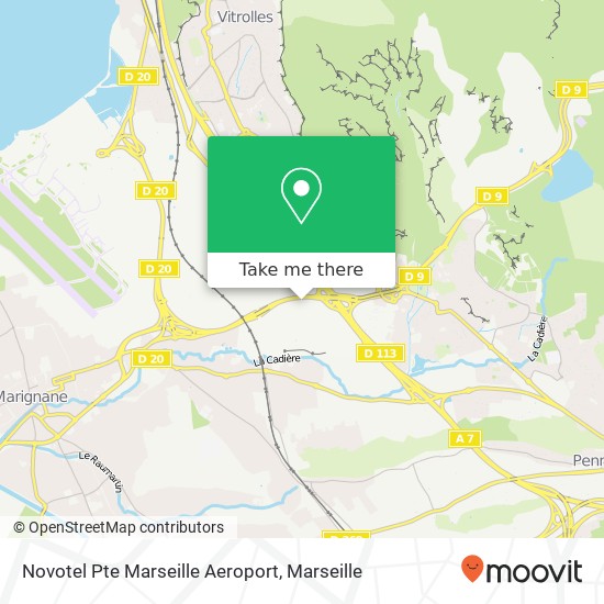 Mapa Novotel Pte Marseille Aeroport