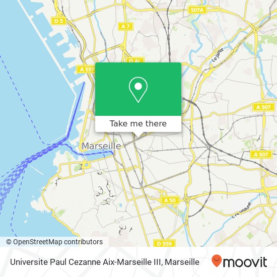 Universite Paul Cezanne Aix-Marseille III map