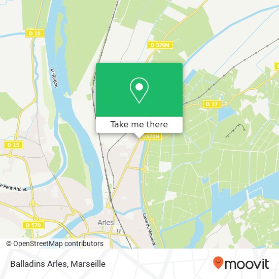 Balladins Arles map