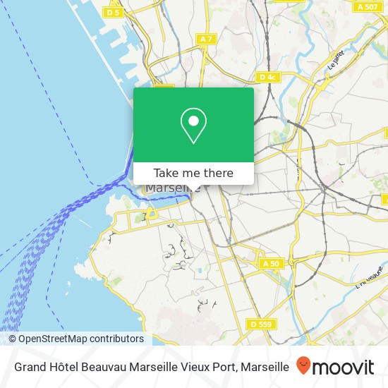 Grand Hôtel Beauvau Marseille Vieux Port map