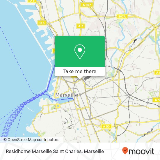 Residhome Marseille Saint Charles map