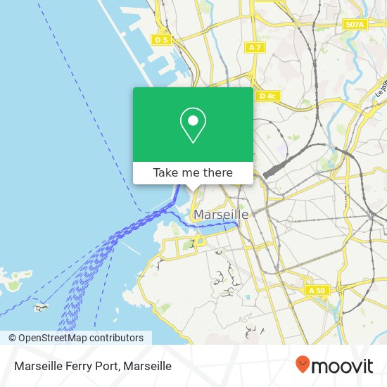 Marseille Ferry Port map