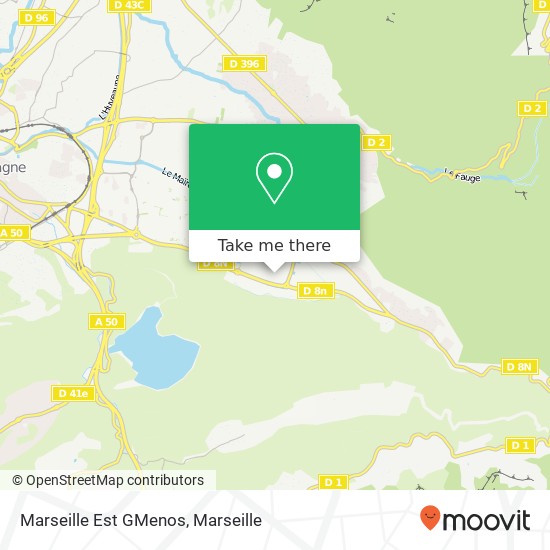 Marseille Est GMenos map