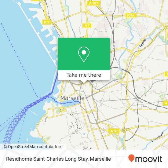 Mapa Residhome Saint-Charles Long Stay