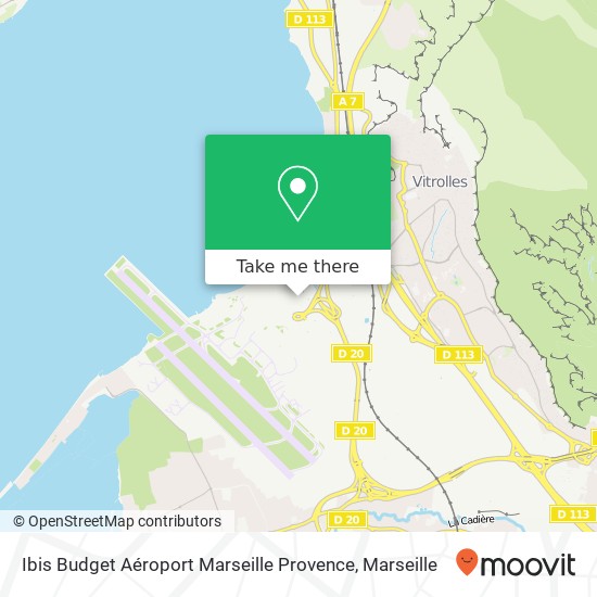 Mapa Ibis Budget Aéroport Marseille Provence