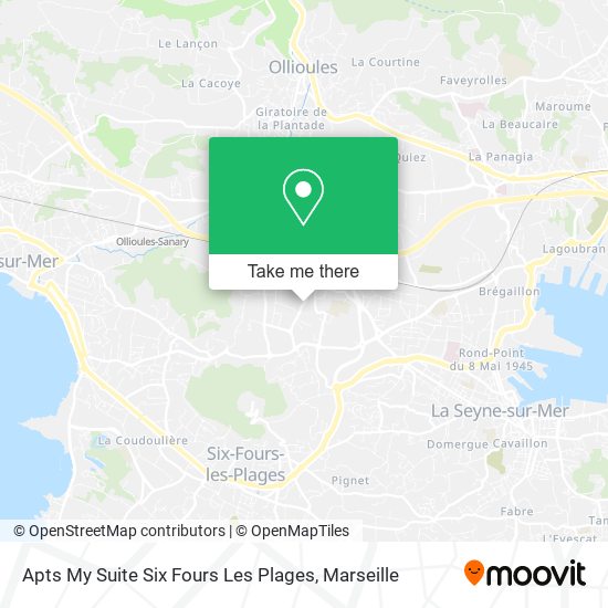 Apts My Suite Six Fours Les Plages map