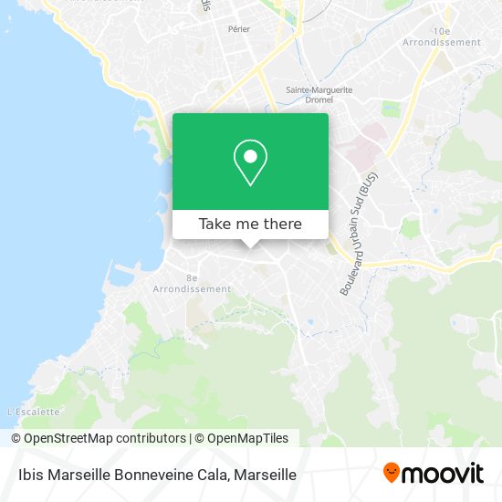 Ibis Marseille Bonneveine Cala map