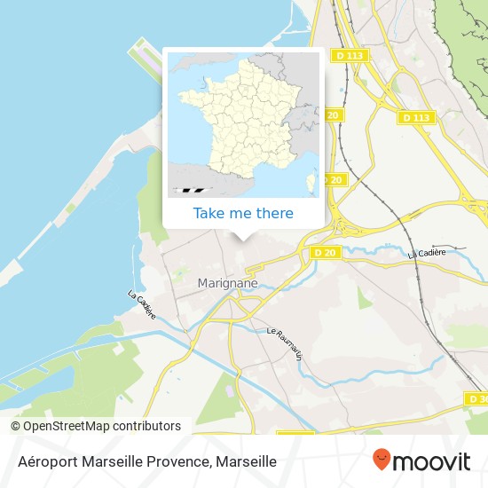 Mapa Aéroport Marseille Provence