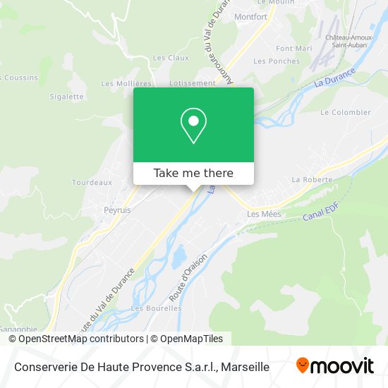 Mapa Conserverie De Haute Provence S.a.r.l.