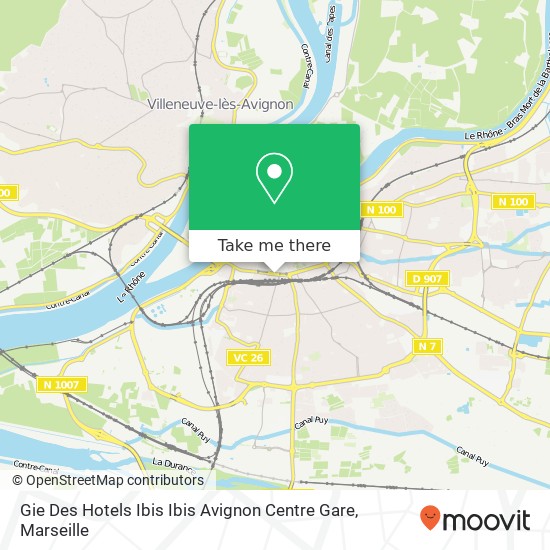 Gie Des Hotels Ibis Ibis Avignon Centre Gare map