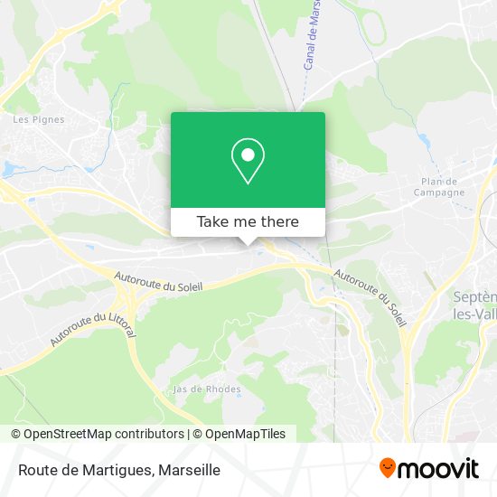 Route de Martigues map