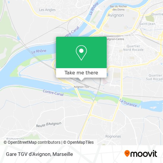 Gare TGV d'Avignon map