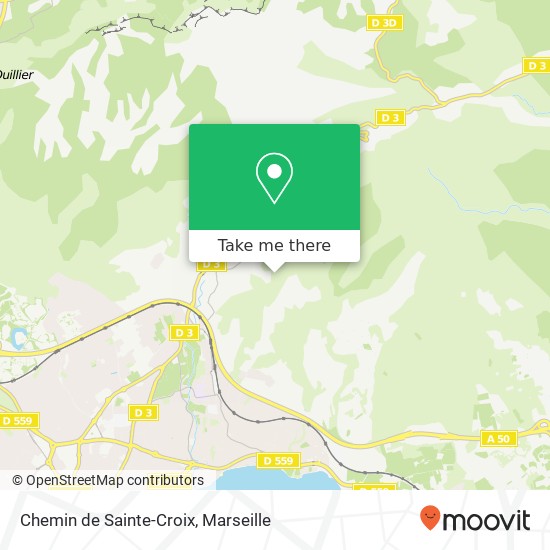 Mapa Chemin de Sainte-Croix