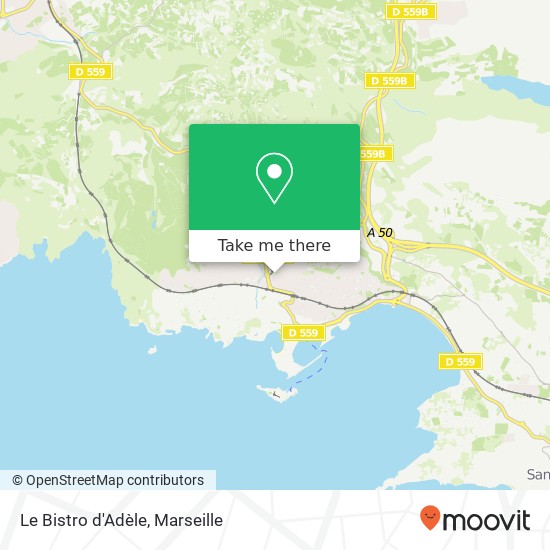 Mapa Le Bistro d'Adèle
