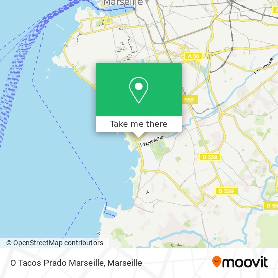 O Tacos Prado Marseille map