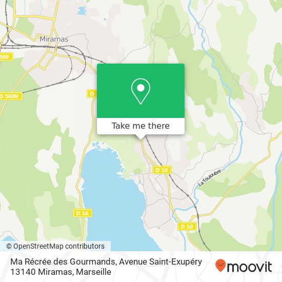 Mapa Ma Récrée des Gourmands, Avenue Saint-Exupéry 13140 Miramas