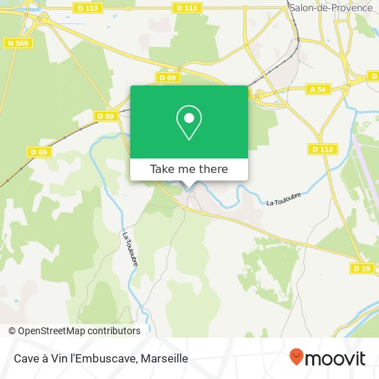 Mapa Cave à Vin l'Embuscave, Place Jean Jaurès 13450 Grans