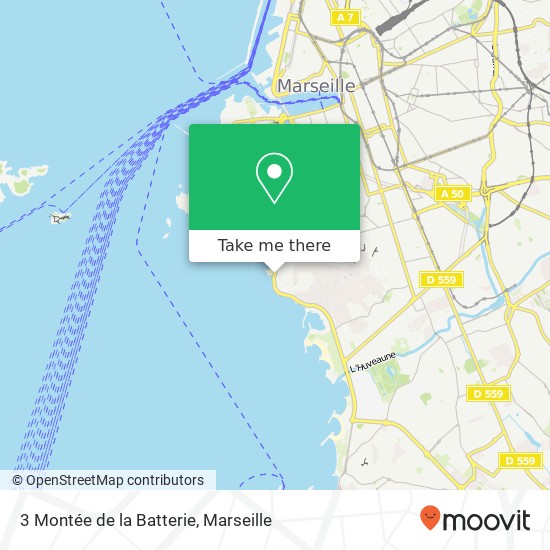 3 Montée de la Batterie map