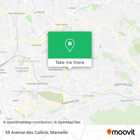 58 Avenue des Caillols map