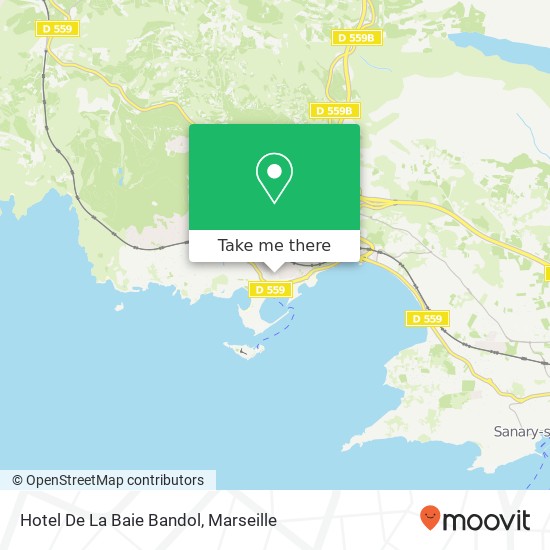 Hotel De La Baie Bandol map