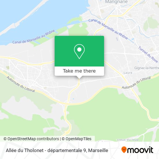 Allée du Tholonet - départementale 9 map