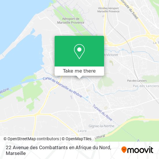 Mapa 22 Avenue des Combattants en Afrique du Nord