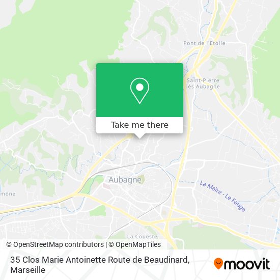 35 Clos Marie Antoinette Route de Beaudinard map