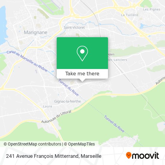 Mapa 241 Avenue François Mitterrand