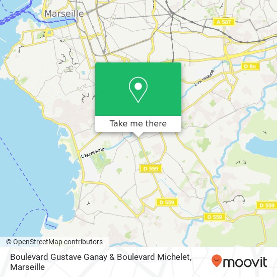 Mapa Boulevard Gustave Ganay & Boulevard Michelet